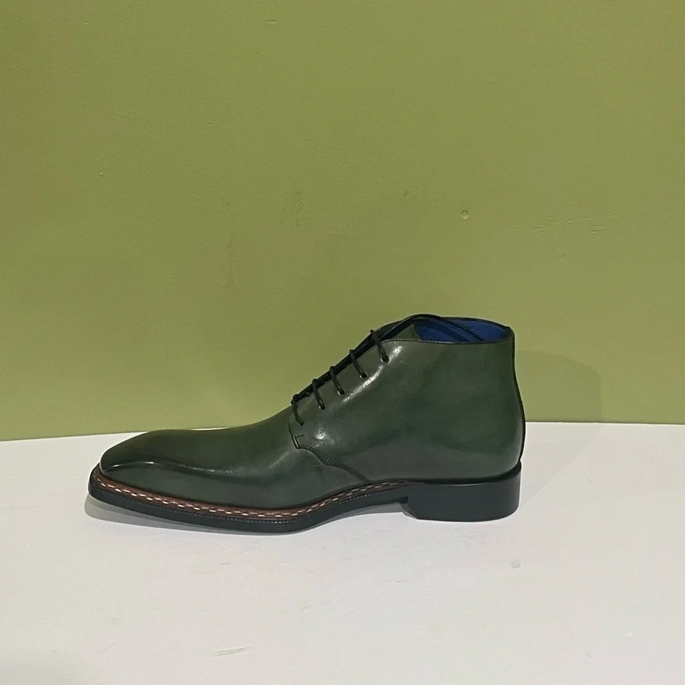 Emilio Franco ankle boot Olive oxford leather calf captoe